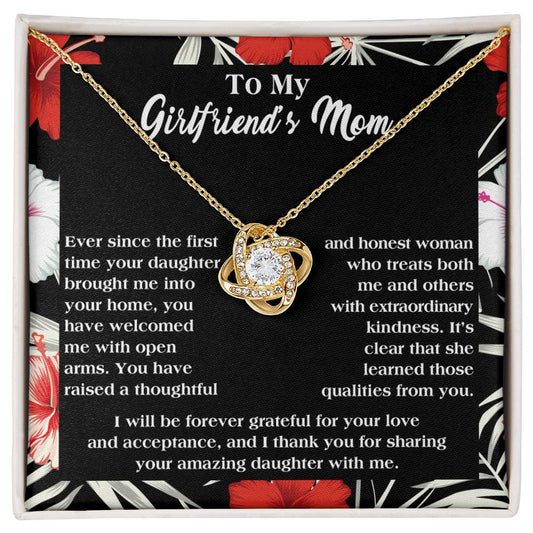 To My Girlfriend's Mom - Forever Grateful For Your Love And Acceptance - Love Knot Necklace