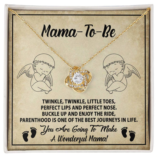 To Mama-To-Be - Parenthood Is One Of The Best Journeys In Life, You Are Going To Make A Wonderful Mama - Love Knot Necklace