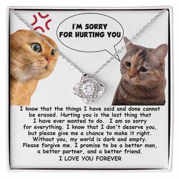 I'm Sorry For Hurting You - I Know That The Things I Have Said And Done Cannot Be Erased. Hurting You Is Last Thing That I Have Ever Wanted To Do - Love Knot Necklace