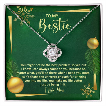 To my bestie - Always count on you - Love knot necklace