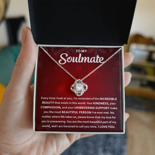 To my soulmate - Beautiful part - Love knot necklace