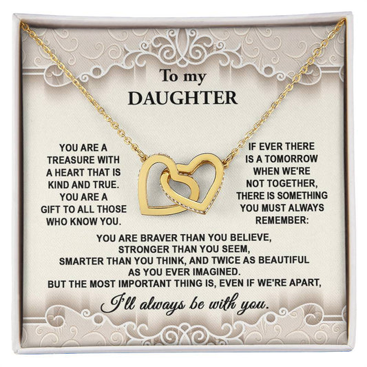 To My Daughter - You Are A Treasure That Is Kind And True - Locking Heart Necklace