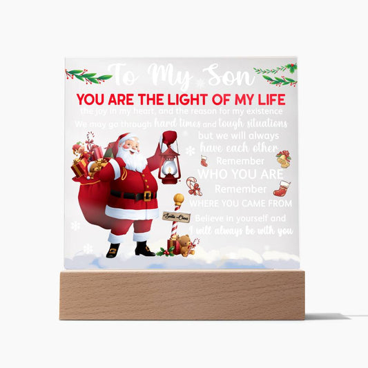 To my son - The light of my life - Acrylic plaque