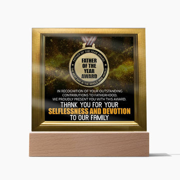 Father Of The Year Award - In Recognition Of Your Outstanding Contributions To Fatherhood, We Proudly Present You With This Award - Printed Acrylic Plaque