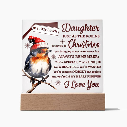 To my lovely daughter - You're special & unique - Acrylic plaque