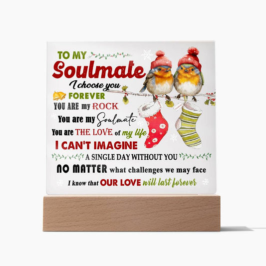 To my soulmate - My last forever - Acrylic plaque