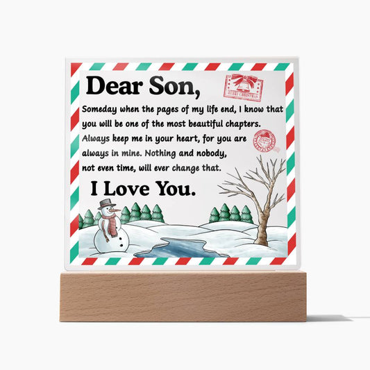 Dear son - beautiful chapters - Acrylic plaque