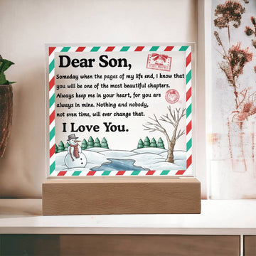 Dear son - beautiful chapters - Acrylic plaque