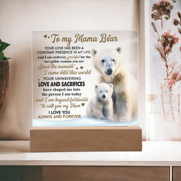 To my mama bear - Love & sacrifices - Acrylic plaque