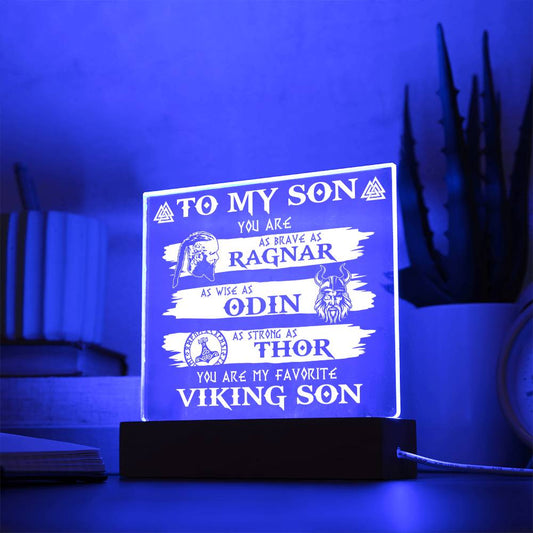 To My Viking Son - You Are As Brave As Ragnar - Acrylic Plaque