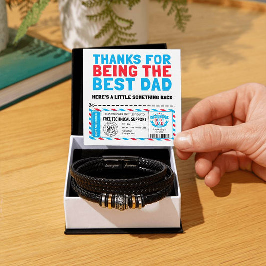 Funny Gift For Father - Thanks For Being The Best Dad, Here's A Little Something Back - You Love You Forever Bracelet