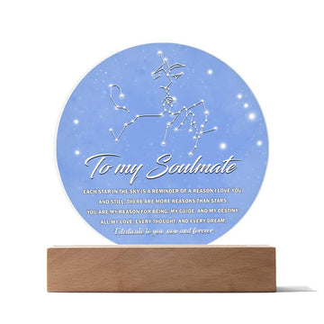 To My Soulmate - Dedicate To You - Circle Acrylic Plaque