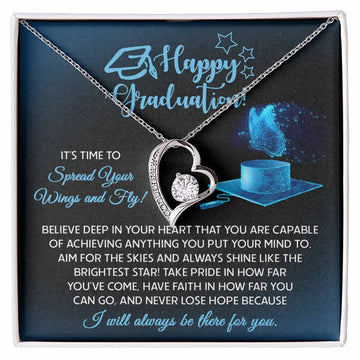 Happy Graduation - It's Time To Spread Your Wings And Fly! Believe Deep In Your Heart That You Are Capable - Love Dancing Necklace