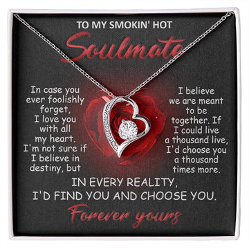 To My Smokin' Hot Soulmate - I Love You With All My Heart - Heart Necklace