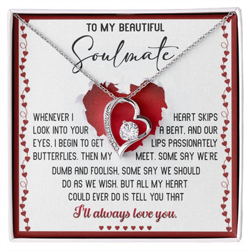 To My Beautiful Soulmate - I'll Always Love You - Love Heart Necklace