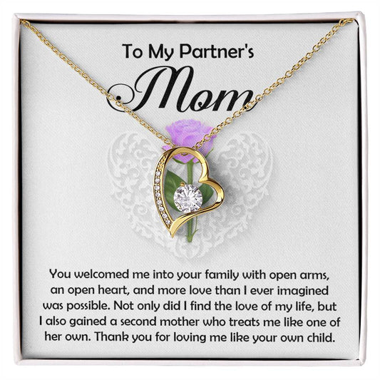 To My Partner's Mom - You Welcomed Me Into Your Family With Open Arms, An Open Heart, And More Love Than I Ever Imagined Was Possible - Love Dancing Necklace