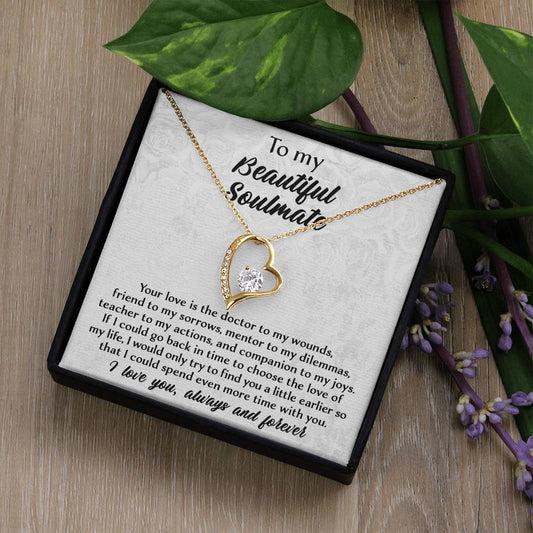 To My Beautiful Soulmate - Your Love Doctors - Heart Necklace