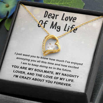 Dear Love Of My Life - You Are My Naughty Lover - Heart Necklace