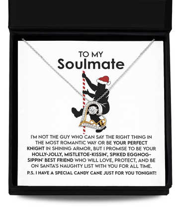 To My Soulmate - I'm Not The Guy Who Can Say The Right Thing In The Most Romantic Way Or Be Your Perfect Knight In Shining Armor - Love Heart Necklace Gift