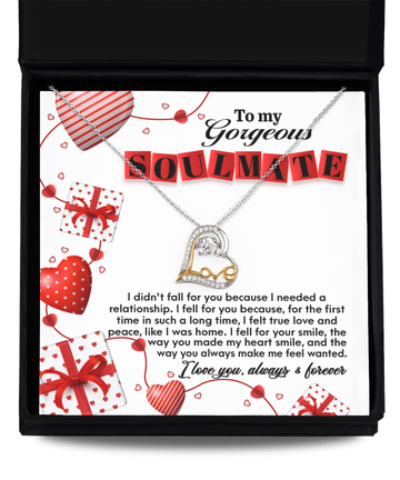 To My Gorgeous Soulmate - I Felt True Love And Peace - Love Dancing Necklace