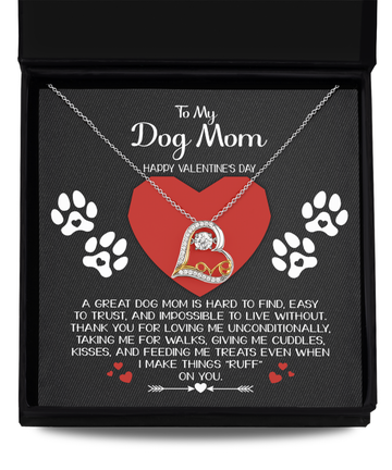 To My Dog Mom - A Great Dog Mom Is Hard To Find - Love Dancing Necklace