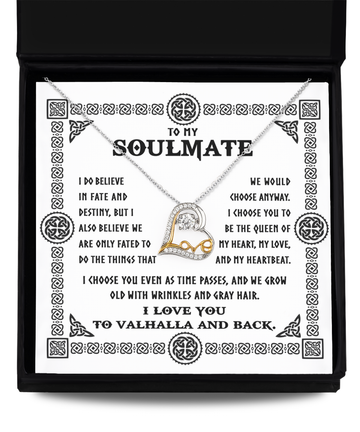 To My Soulmate - I Choose You To Be The Queen Of My Heart, My Love, And My Heartbeat - Love Dancing Necklace