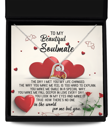 To My Beautiful Soulmate - You Make Me Smile In A Special Way - Love Dancing Necklace