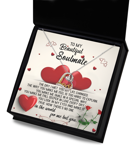 To My Beautiful Soulmate - You Make Me Smile In A Special Way - Love Dancing Necklace