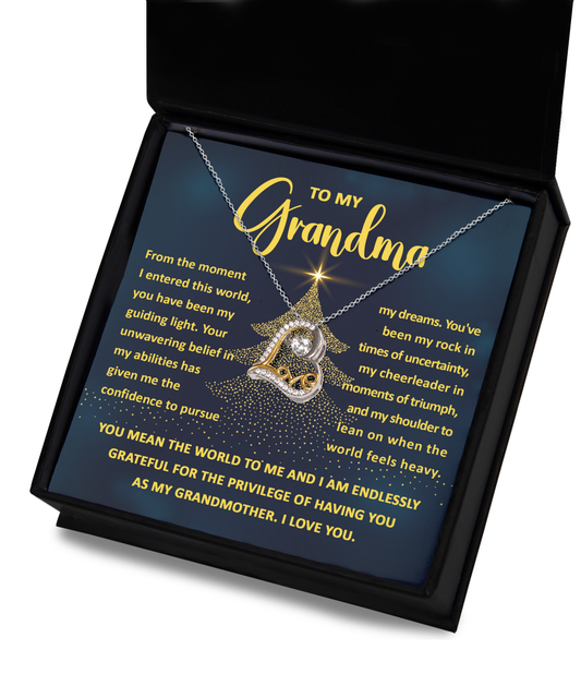 To My Grandma - Love Dancing Necklace Gift