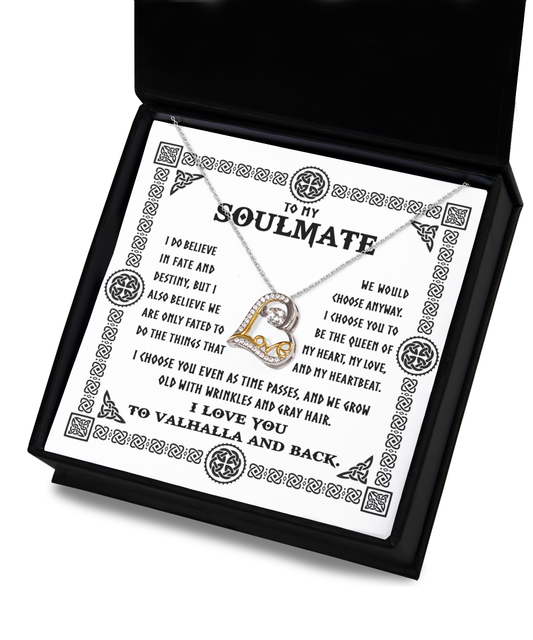 To My Soulmate - I Choose You To Be The Queen Of My Heart, My Love, And My Heartbeat - Love Dancing Necklace