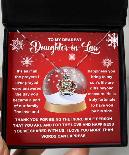 To My Dearest Daughter-in-Law - Crown Pendant Necklace